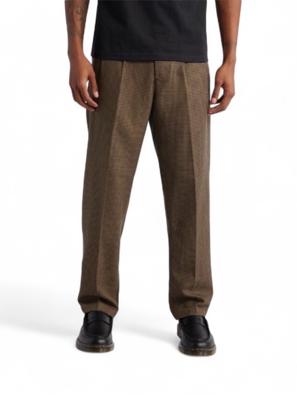 $98 Obey Men's Brown Chino Relaxed Trousers Sz 36
